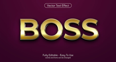 Wall Mural - Boss 3d text editable style effect template