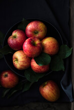 Studio Shot Of Bowl Of Fresh Gala Apples