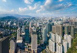 Fototapeta  - Aerial photography of Hangzhou city architecture landscape skyline