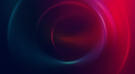 Leinwandbilder - Dark abstract futuristic background with ultraviolet neon glow.  Laser neon lines, waves.