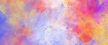 Colorful Vibrant Aged Horizontal Background, Fantasy Smooth Light Pink Abstract Watercolor Painted Background, Colorful Gradient Ink Colors Wet Effect Hand Drawn Canvas Background Wallpaper