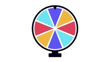 Colorful Wheel Of Luck Or Fortune. Realistic Spinning Fortune. Online Casino Background. Jackpot. 4K Video Motion Graphic