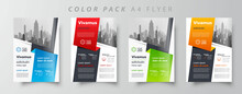 Flyer Brochure Design Template Set Color, Creative Leaflet Size A4, Trend Cover