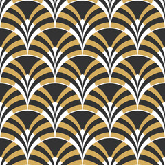 Abstract seamless pattern in Art Deco style.