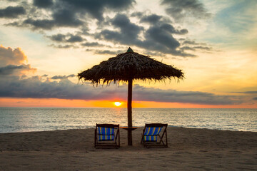 Wall Mural - Beautiful sunset on the beach of Andaman Sea, Thailand