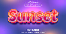 Editable Text Style Effect - Sunset Text Style Theme.