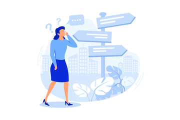 choice flat modern design illustration