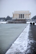 Snow blankets the National Mall and surrounding monuments in DC.