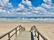 atlantic ocean beach stairs portugal