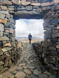 © Cavan Images - Man walking on the stone way in the Sicasumbre astronomic viewpoint. Fuerteventura