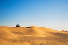 View Of Riding Buggy Quad Bike In Desert Dune Al Awir Near Dubai