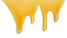 Flowing Honey On White Background