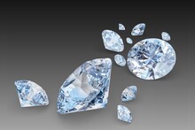 Natural Swiss Blue Topaz Gemstone Setting For Making Jewelry. Round Shape.