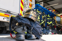 Firefighter Equipment To Work In Emergency