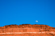 Moon Over Palo Duro Canyon State Park Outside of Amarillo, Texas 