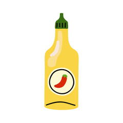 Canvas Print - chili pepper yellow sauce