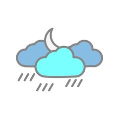 Sticker - Rain Filled Light Vector Icon Design