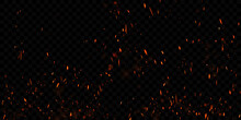 Burning Red Hot Sparks Realistic Fire Flames Abstract Background