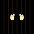 Hand Drawn Vector of Prisoner, Holding Jail Bars. Editable Illustration.