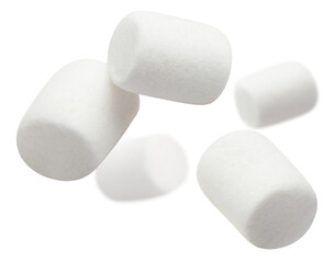 Marshmallows, isolated on white background