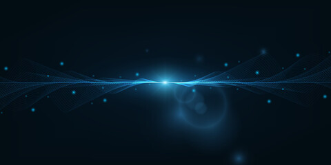 vector template for science and technology presentation background.