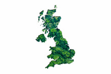Green Forest Map Of United Kingdom