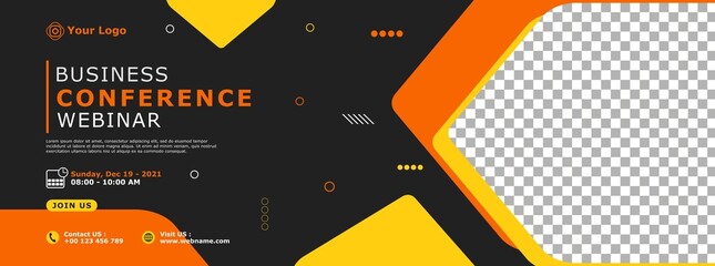 Creative corporate business banner template design for webinar, marketing, online class program, etc