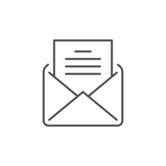 Wall Mural - Document mailing line outline icon