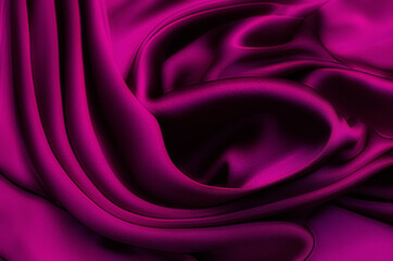Wall Mural - Close-up texture of violet or purple fabric or cloth in same color. Fabric texture of natural cotton, silk or wool, or linen textile material. Red canvas background.