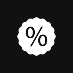 Sticker - Percentage discount vector icon on grey background