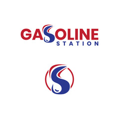 gasoline station logo design free vector stock template gasoline wordmark, gasoline typography