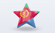 3d star Eritrea flag rendering front view