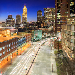 Wall Mural - Aerial view of Boston in Massachusetts, USA.