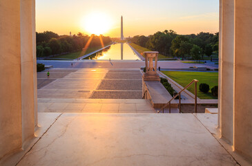 Wall Mural - Washington DC showcasing the Washington Monument.