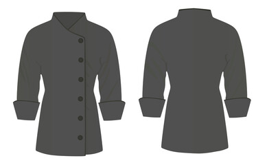 Wall Mural - Grey cook uniform. vector illustration