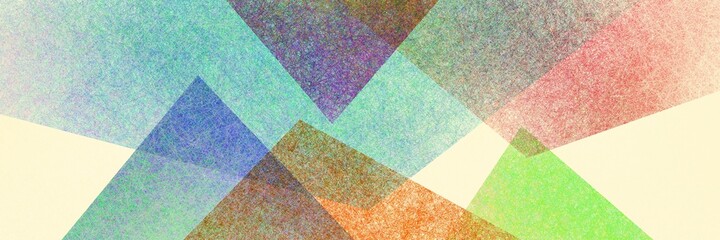 Wall Mural - Abstract modern background in yellow green pink and purple colors and contemporary triangle square and block shapes layered in random geometric art pattern with fine texture