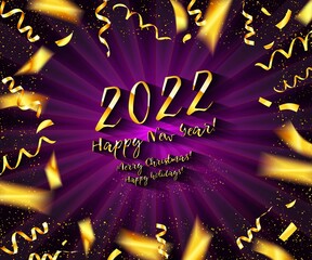 Canvas Print - 2022 Happy New Year.