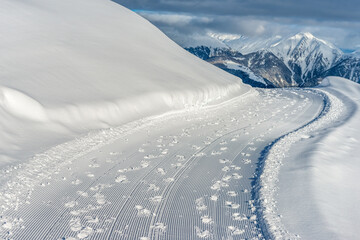 Wall Mural - ski slope in the switzerland alps