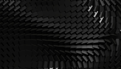 Wall Mural - imagen de cerca de una malla de cubos y ondas de fondo abstracto. fondo de ciencia y tecnología . pa