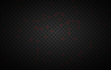 Black Abstract Background With Black And Red Crosses. Vector Metal Pattern. Simply Mosaic With Evenly Stacked Crosses