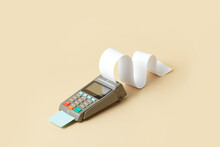 Payment Terminal With Card And Receipt