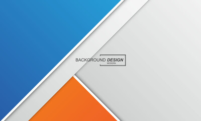 Poster - Modern background blue and orange color dynamic shape