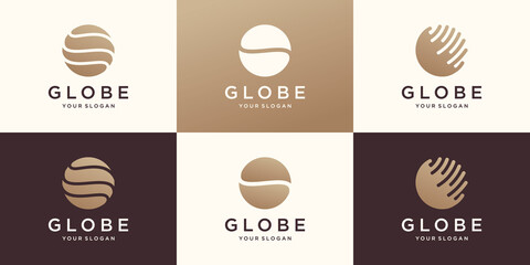 Abstract globe vector logo.