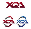 © triwaw - Modern 3 Letters Initial logo Vector Swoosh Red Blue XQA