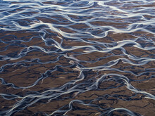 Abstract Aerial View Of Glacial River