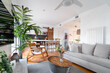 © Bisual Studio/Stocksy - Interior of living room and kitchen