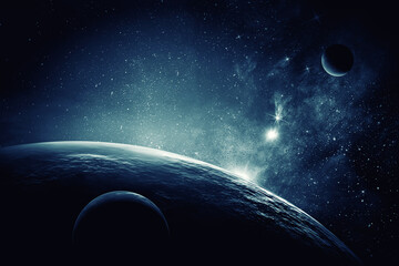 Aufkleber - Image of outer space. . Mixed media