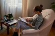 © MEM Studio/Stocksy - An online psychotherapy done via video call