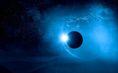 Poster - Image of outer space. . Mixed media
