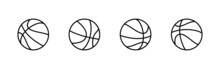 Basketball Icons Set. Basketball Ball Sign And Symbol